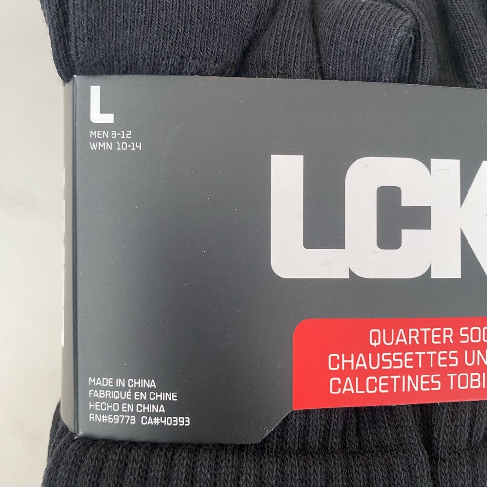 NEW Foot Locker LCKR Men's Black Quarter Socks L (Men's 8-12) Bundle - Picture 3 of 5